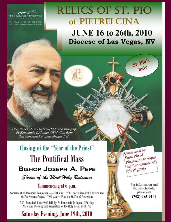 Poster for the Visit of the Relics